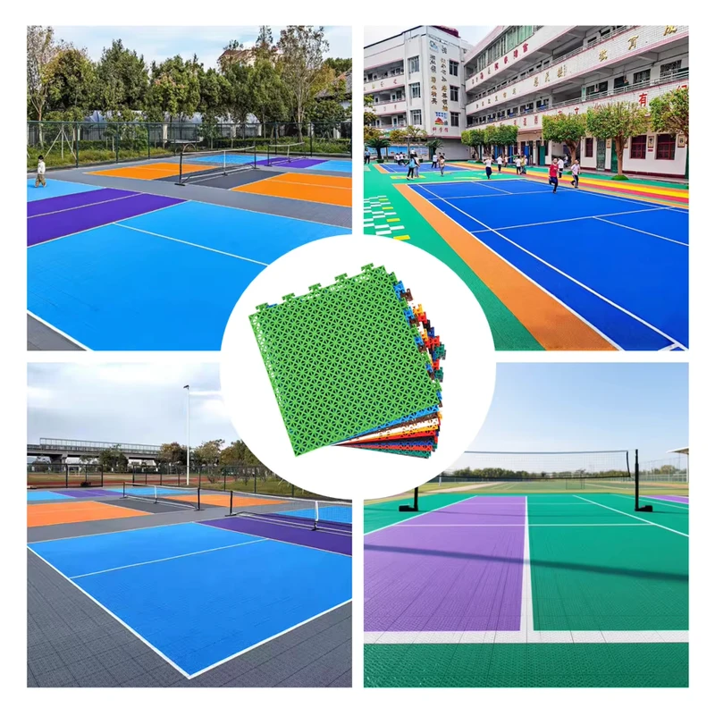 Plastic Interlocking Flooring for Multi-Sport Outdoor Use