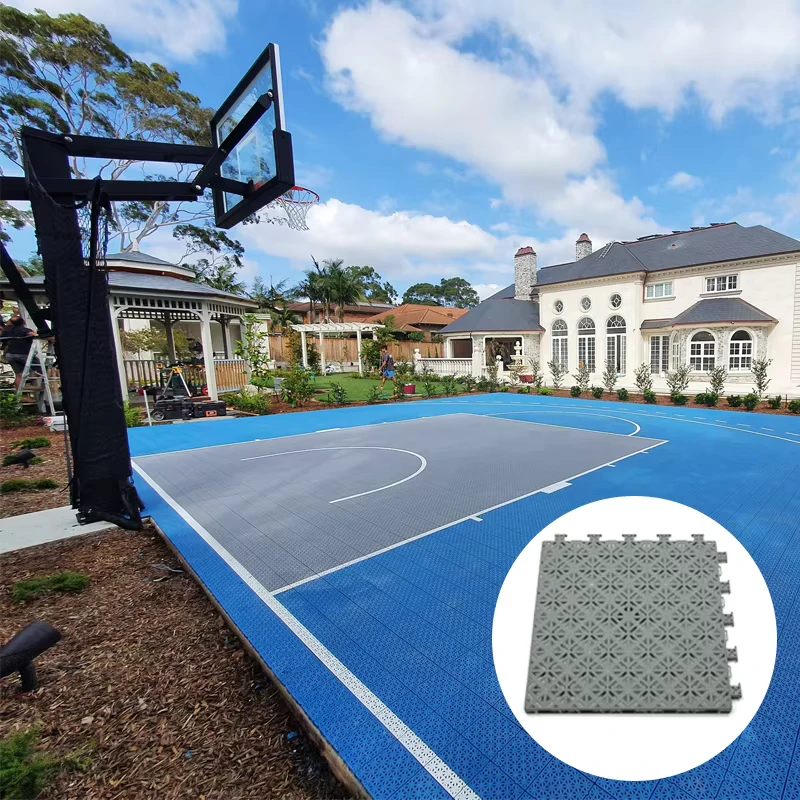 Plastic Modular Indoor Outdoor Interlocking Sport Court Flooring Tiles