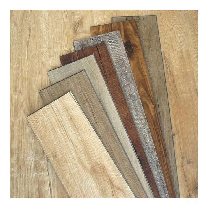 Plastic PVC Vinyl Plank Tile 5mm 6mm 8mm Wood Rigid Core Click White Light Oak SPC Flooring