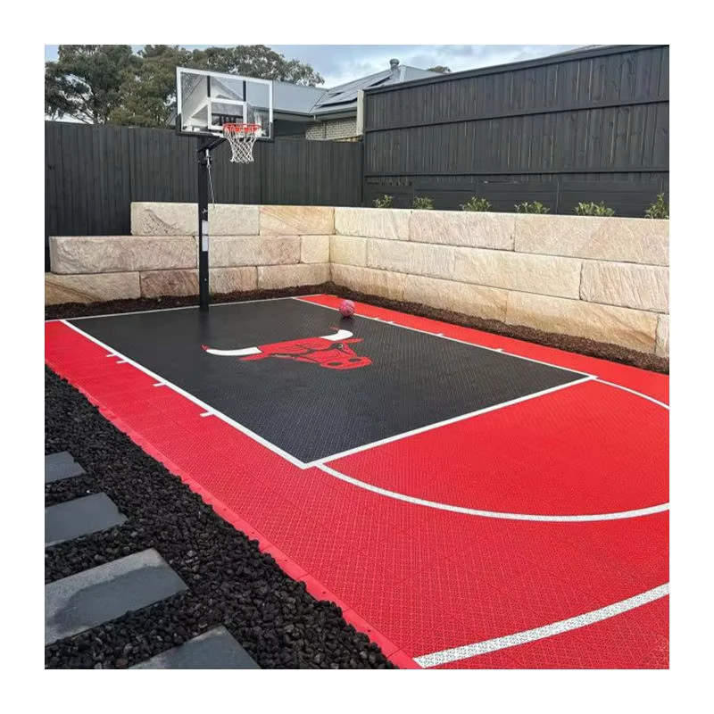 Popular Outdoor Basketball Floor Tile Waterproof Portable Sports Interlock Flooring Direct Factory