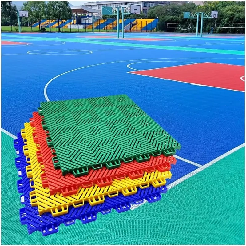 Portable Basketball Court Flooring Tiles Sport Court Material Made of Durable PP Plastic