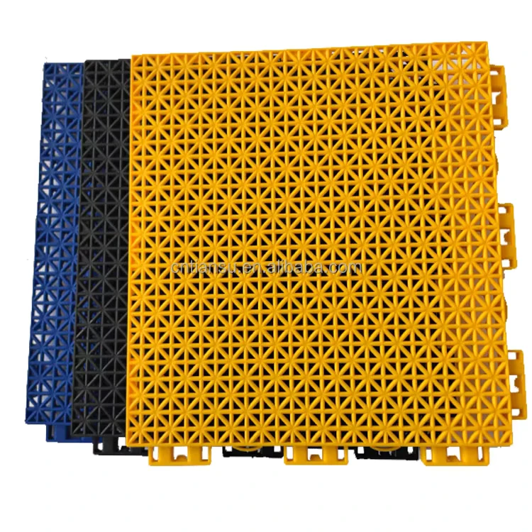 Portable Interlocking Plastic Sports Floor Tiles PP Suspension Assembly Flooring Outdoor Tennis Hockey Basketball Court