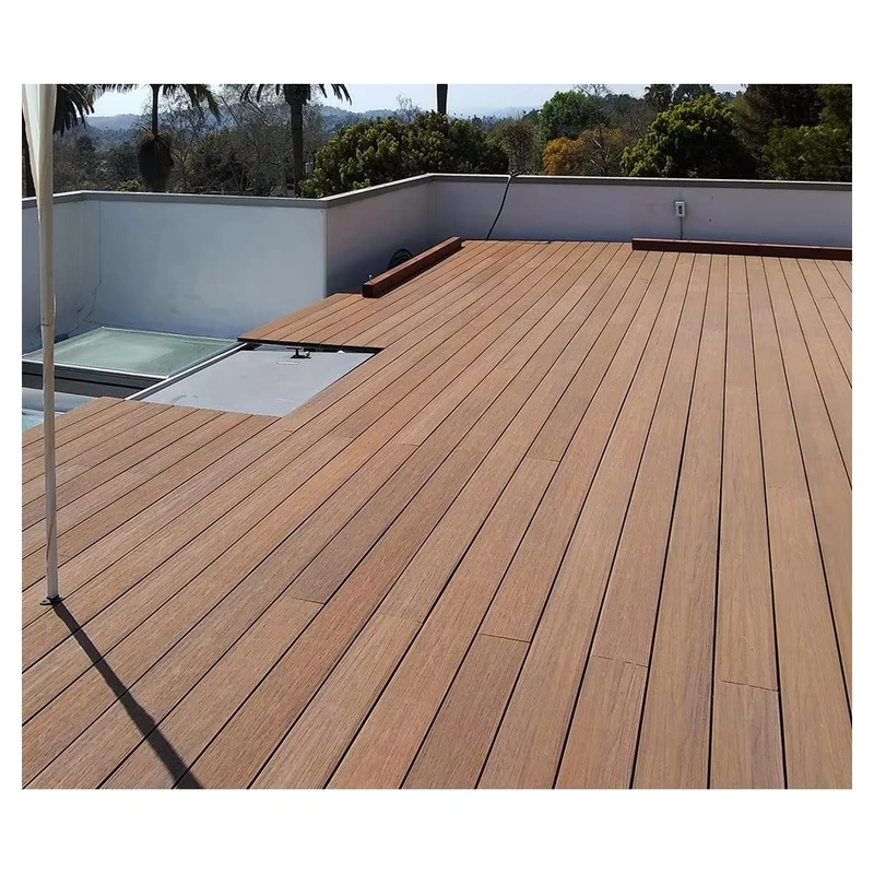 Prefabricated WPC Decking Tiles for Easy DIY Installation Over Existing Concrete Patios and Balconies