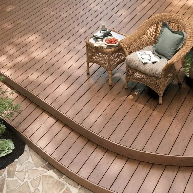 Premium Composite WPC Decking Outdoor Deck Boards 20 25mm Thick Waterproof Non Slip for Patio Garden Backyard Deck Construction