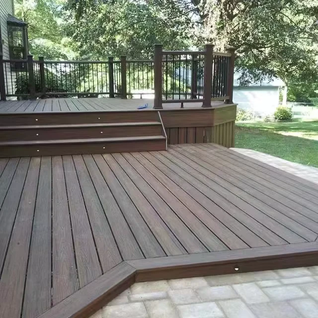 Premium Modern WPC Decking for Outdoor Landscaping Weatherproof Anti Slip Interlocking Eco Composite Boards for Garden Park