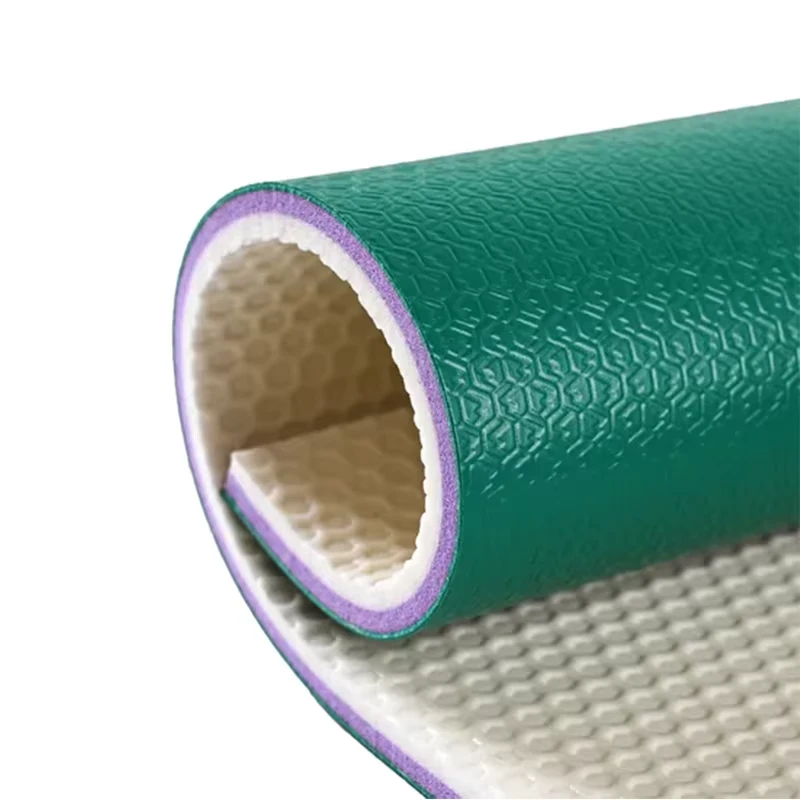 Premium PVC Rubber Flooring with Gold Diamond Texture Durable Slip-Resistant Surface for Commercial & Residential Use