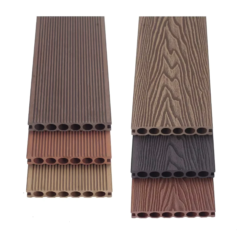 Premium Solid Co-extruded WPC Flooring Weatherproof Anti-Corrosion Wood Plastic Decking for Parks Outdoor Yards