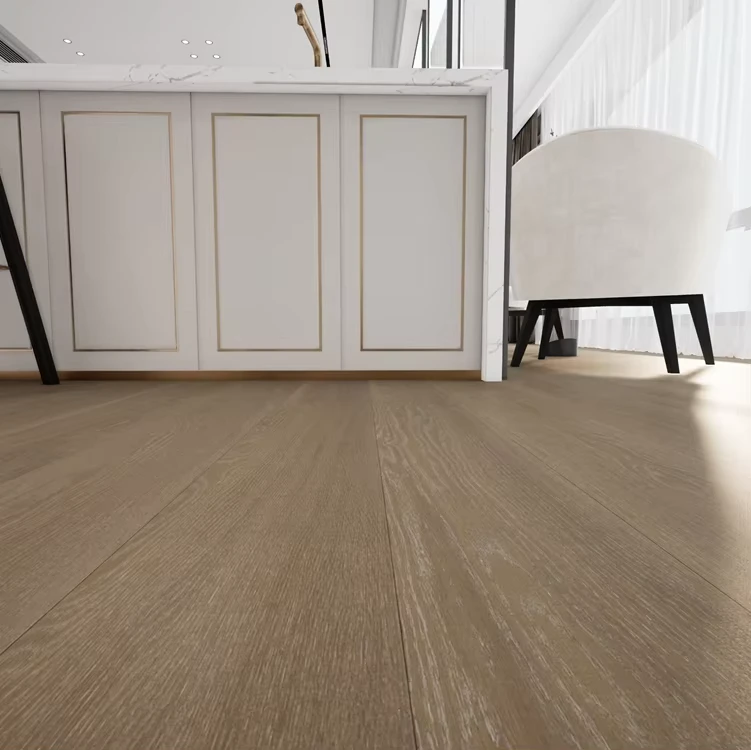Price Engineered Solid Hardwood White Oak Bamboo Brushed Click Modern Living Room Wide Plank 3 Layers Wood Flooring