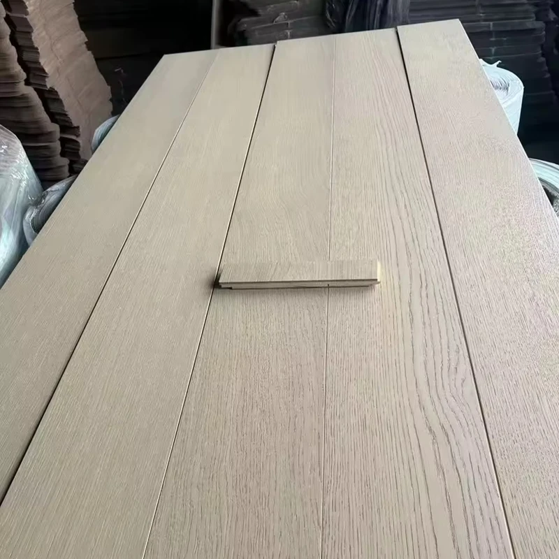 Prime Grade White Hardwood Engineered Timber Flooring Smooth Modern Design Click to Floating Indoor Living Room Use