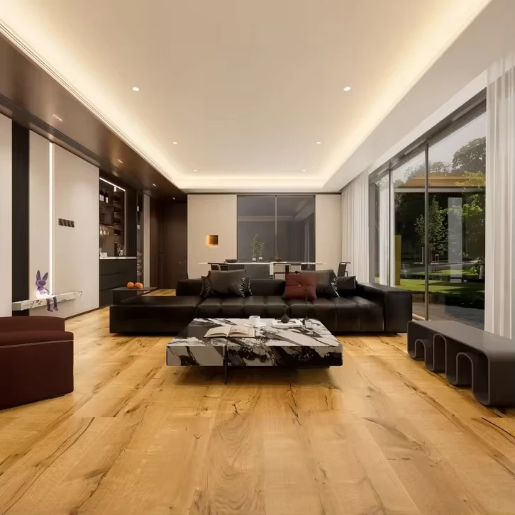 Professional Design Engineered Wood Oak Multi-Ply Engineered Flooring with Brushed Finish China Supplier