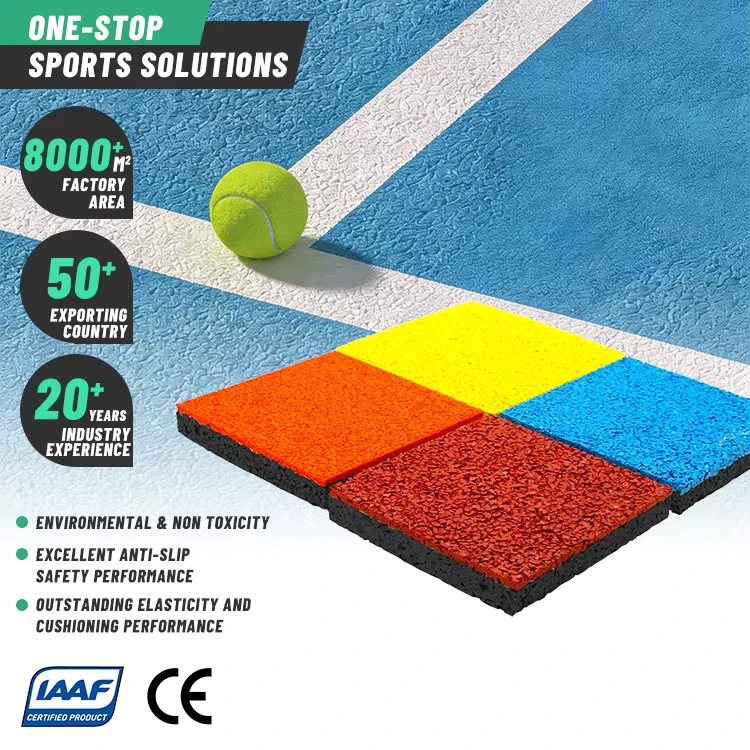 Professional Grade Easy Installation CE Certification Sports Flooring Playground Walking Path PU SBR EPDM Rubber Flooring