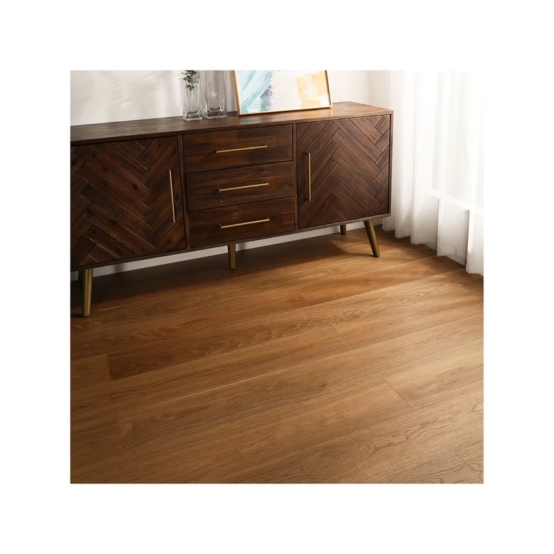 Professional Manufacture Oak Floor UV Lacquered Brushed Wide Plank Engineered Hardwood Flooring