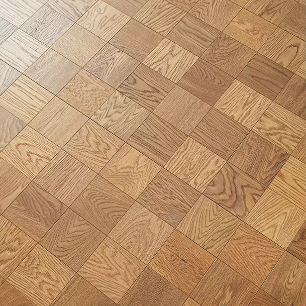 Pure Solid Wood Checkered Parquet Flooring Oak Irregular Pattern Wood Floor Indoor Multi Layer Engineered Flooring Manufacturer
