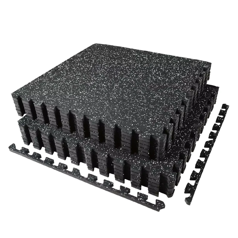 Puzzle Foam Protective Gym Floor Mats 0.56” Anti Slip Interlocking Garage Floor Tiles Gym Floor Equipment Mat