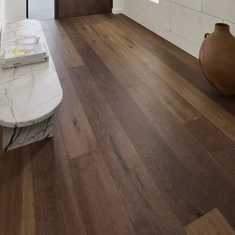 Recommended Conremporary ISO9001 Multilayer Brushed UV Lacaquered Grade ABC Easy Installation Engineered Oak Flooring Planks