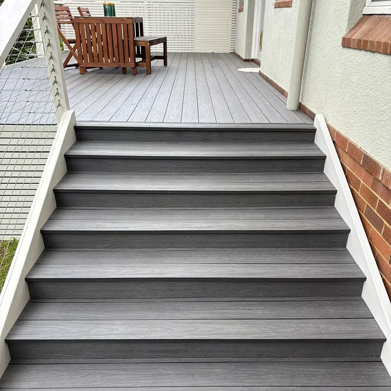 Recycled Plastic WPC Decking Anti-slip Surface Wood Plastic Composite Eco-Friendly Flooring