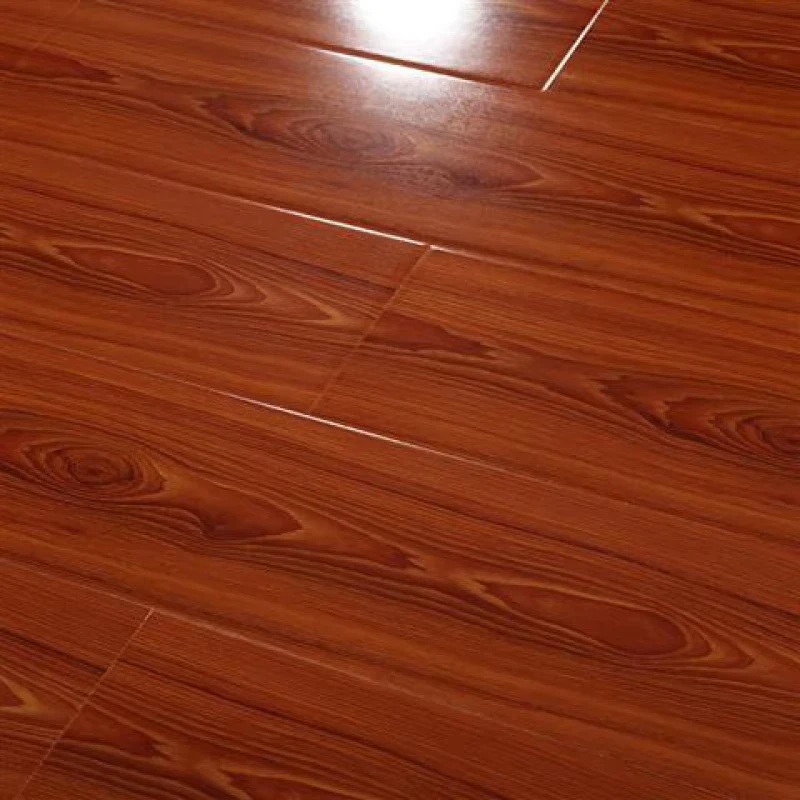 Red Cherry Glossy Mahogany Laminate Flooring Laminated Wood Flooring