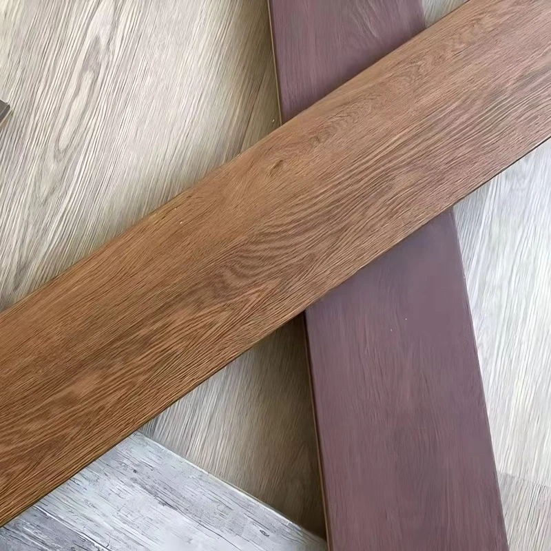 Red Wood Color PVC Modern Square Waterproof Smooth Surface Outdoor Easy Install Decking with Dual Lock Bathroom Balcony Garden