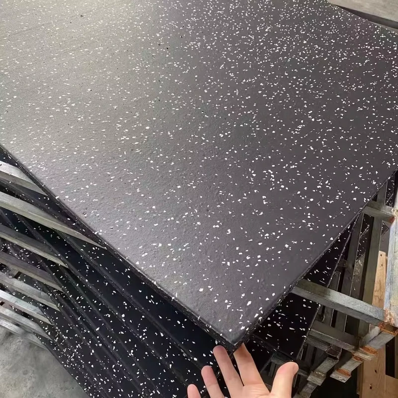 Rubber Fitness Mat Protective Floor Tile for Gym and Workout Equipment