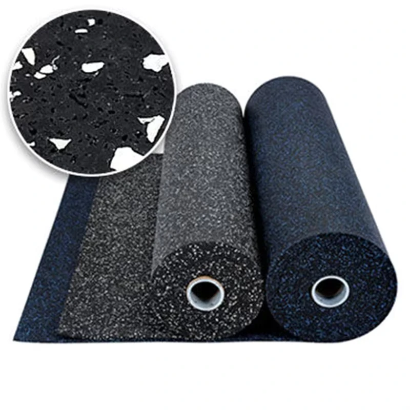 Rubber Gym Floor Mat 3mm Thick Heavy Duty Commercial Protective Gym Floor Roll