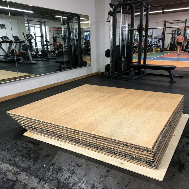 Rubber Playground Tiles Non slip Antibacterial Durable Sports Flooring Gym Wood Grain Rubber Floor Mat
