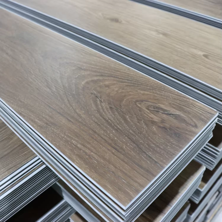SPC Laminate Flooring Indoor Stone Plastic Vinyl Flooring PVC Wall Panel Click Lock Woodgrain Embossed