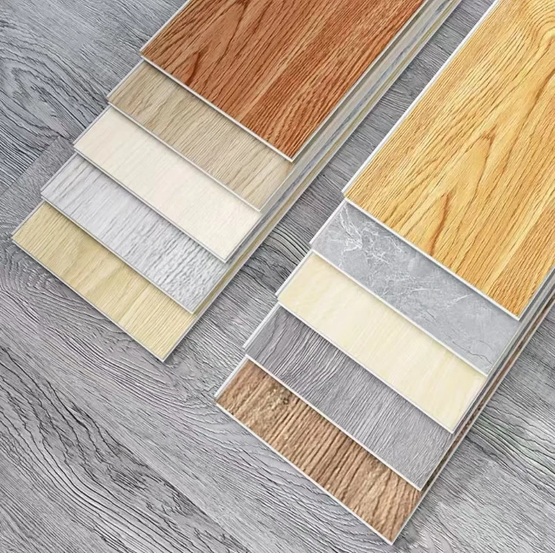 SPC Stone Plastic Flooring PVC Locking Buckle Composite Wood Grain Waterproof Thickened Durable Home Use Flooring