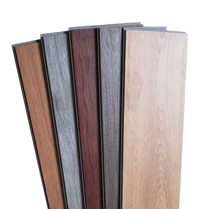 SPC Stone-plastic Lock-tile Wood Flooring 4mm 8mm Waterproof Eco-friendly Formaldehyde-free Click-to-install Hotel Projects