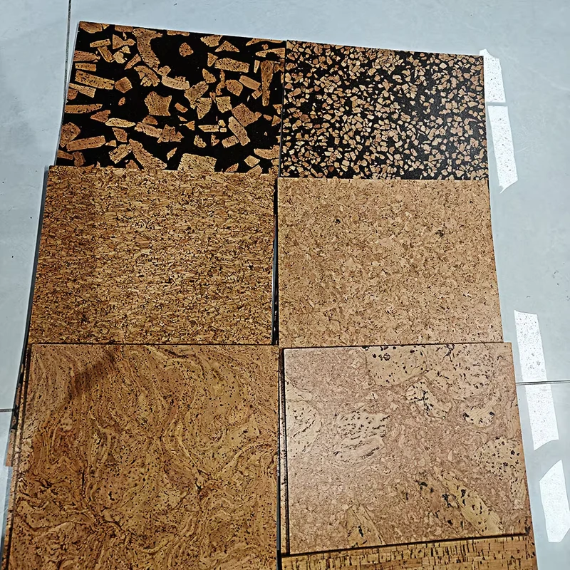 Self Adhesive Waterproof Cork Flooring Tiles Eco Friendly Natural Cork High Sound Insulation Anti-slip Peel Stick 4-6mm