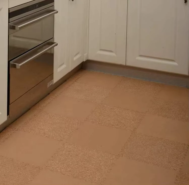 Shock Absorption Waterproof Eco Friendly Anti Slip 310x310mm Double layer Cork Particles EVA Floor Mats for Home
