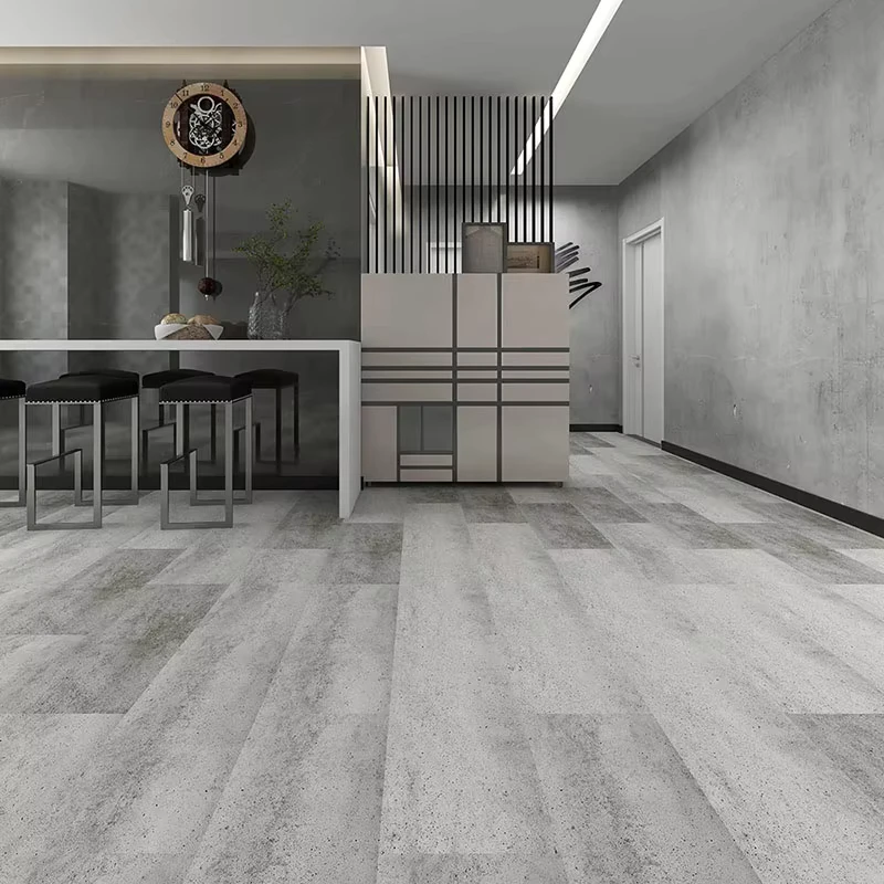 Simple Color Surface SPC Flooring with PVC Material Anti-Slip & Waterproof Features 5+ Year Warranty