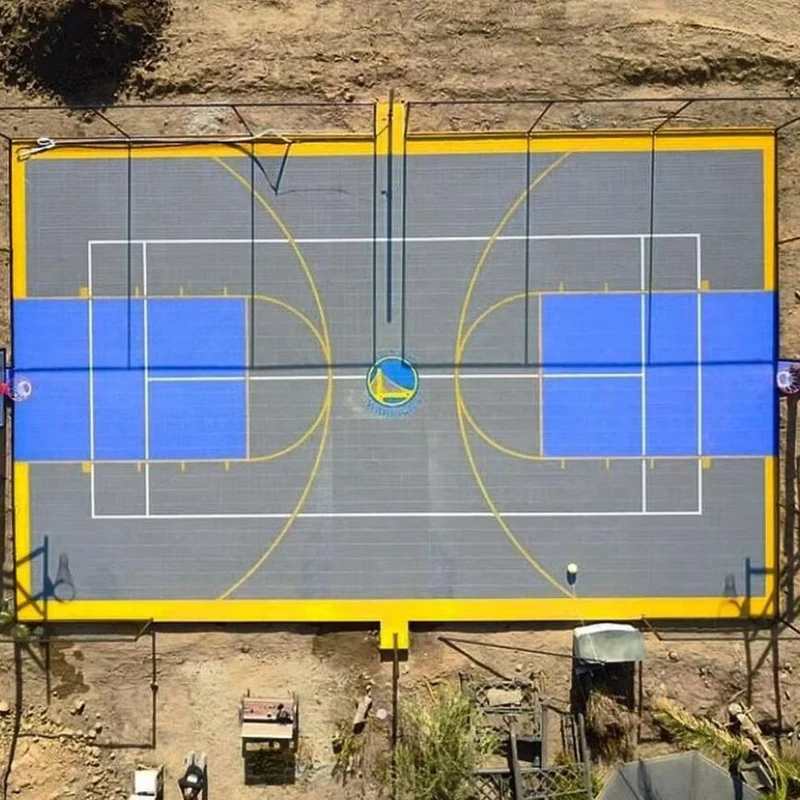 Slip Resistance Interlocking Sports Flooring Tiles Sport Court Tiles for Outdoor and Indoor Multi Sports Basketball Court