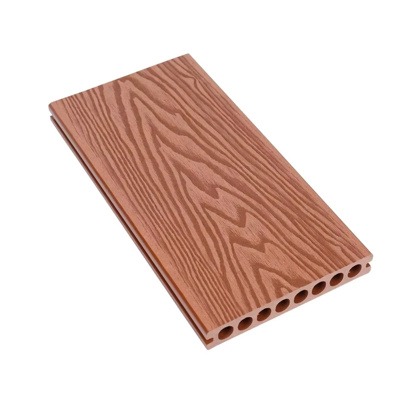 Slip Resistant UV Protected Easy Installation Exterior Engineered Flooring Wood Plastic Composite WPC Floor Decking Boards