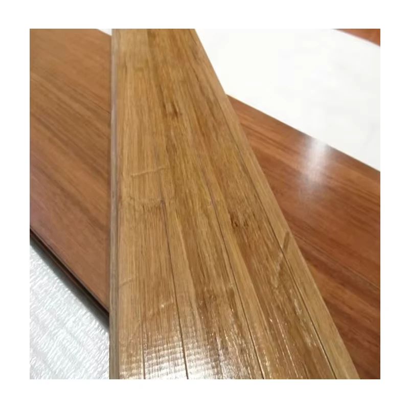 Smooth Brown Color 12mm Carbonized Strand Woven Solid Bamboo Flooring
