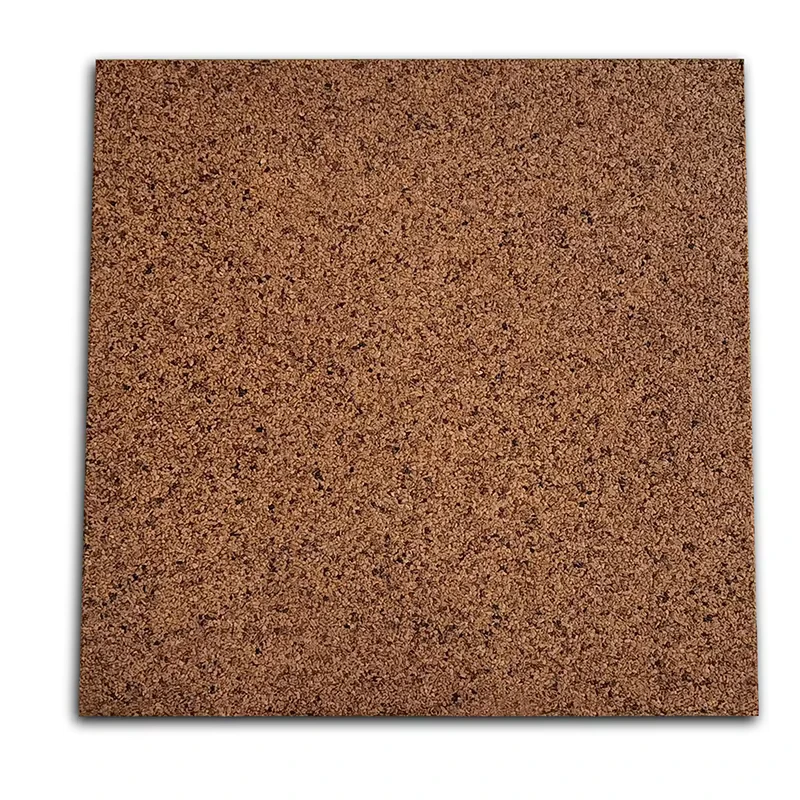 Soft Cork Surfaced Rubber Mats for Fitness Workout Gym Club Anti-slip Cushioning Rubber Flooring Mats
