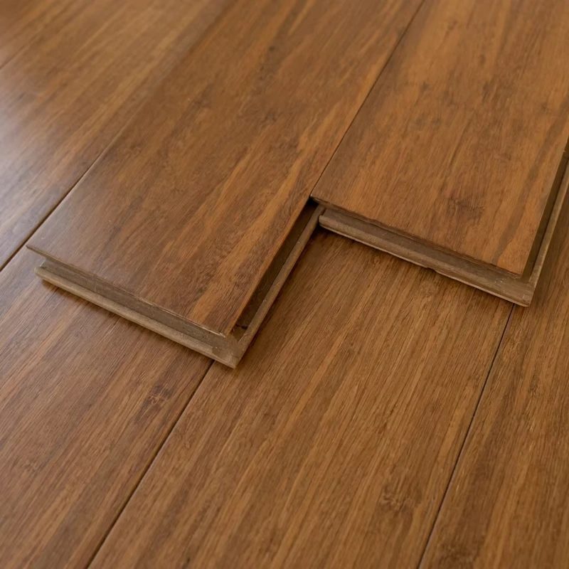 Solid Bamboo Flooring Indoor Luxury Carbonized Horizontal High Gloss Waterproof Solid Laminate Bamboo Flooring