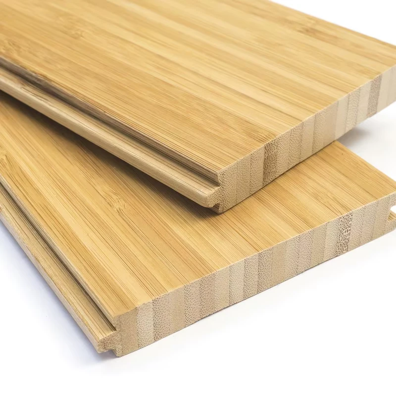 Solid Bamboo Parquet Indoor Flooring 15mm Thickness Pre Finished Surface