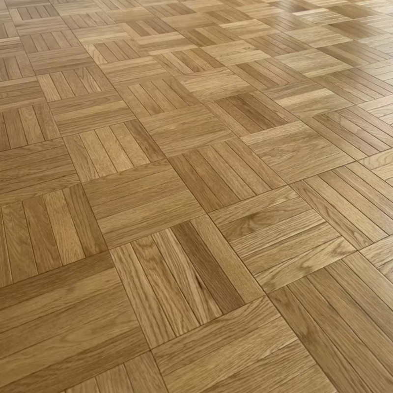 Solid Teak Wood Flooring Scandinavian Design Scratch Resistant Easy Click Lock Installation