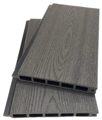 Solid WPC Composite Interlocking Waterproof Square Decking Board with Dark Teak Wood Design for Outdoor Kitchen