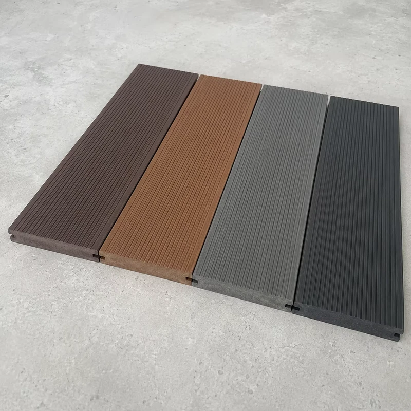 Solid WPC Decking Board Color Stable Anti Slip Waterproof UV Resistant Interlocking Outdoor Garden Patio Pool Flooring