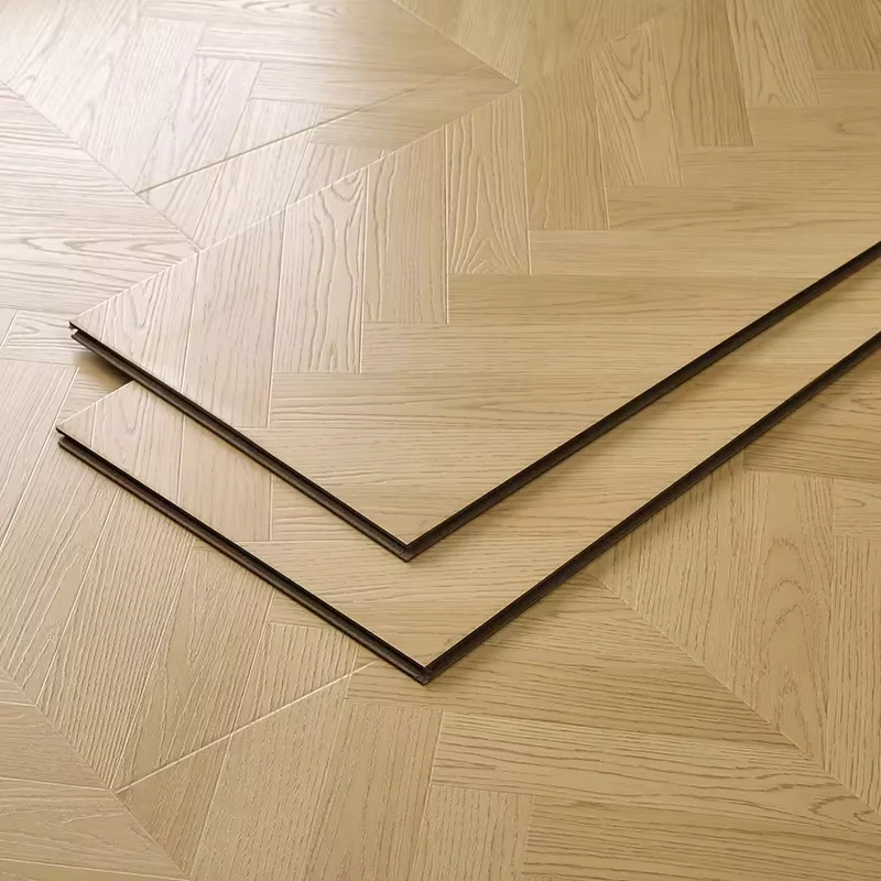 Solid Wood Composited Flooring Laminate Chevron Look Flooring