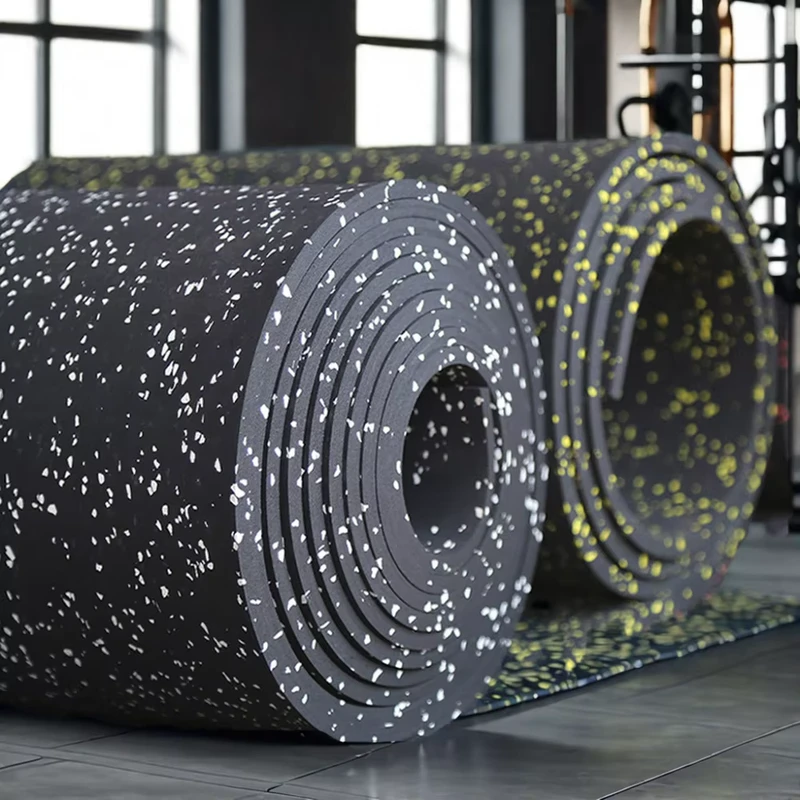Sports Equipment Gym Rubber Flooring Rolls Non toxic Anti Slip EPDM Rubber Flooring Rolls