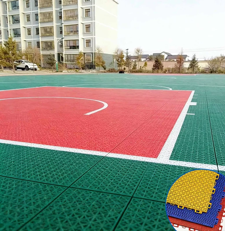 Sports Plastic Flooring for Basketball Tennis Badminton Courts Outdoor Tiles for Basketball Courts