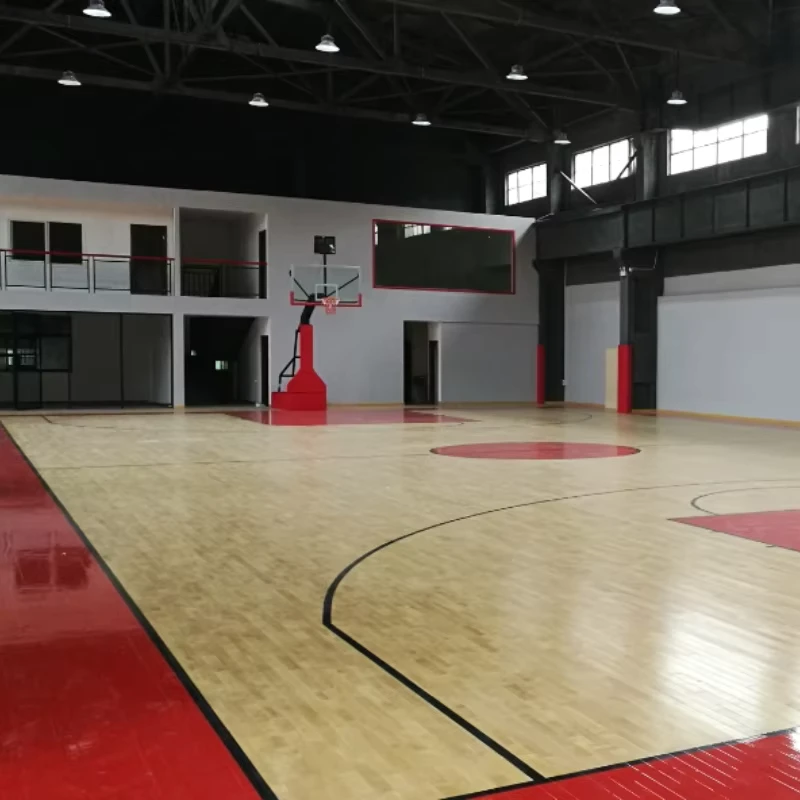 Sports Wooden Floorings Basketball Court Dedicated Waterproof Wood Flooring