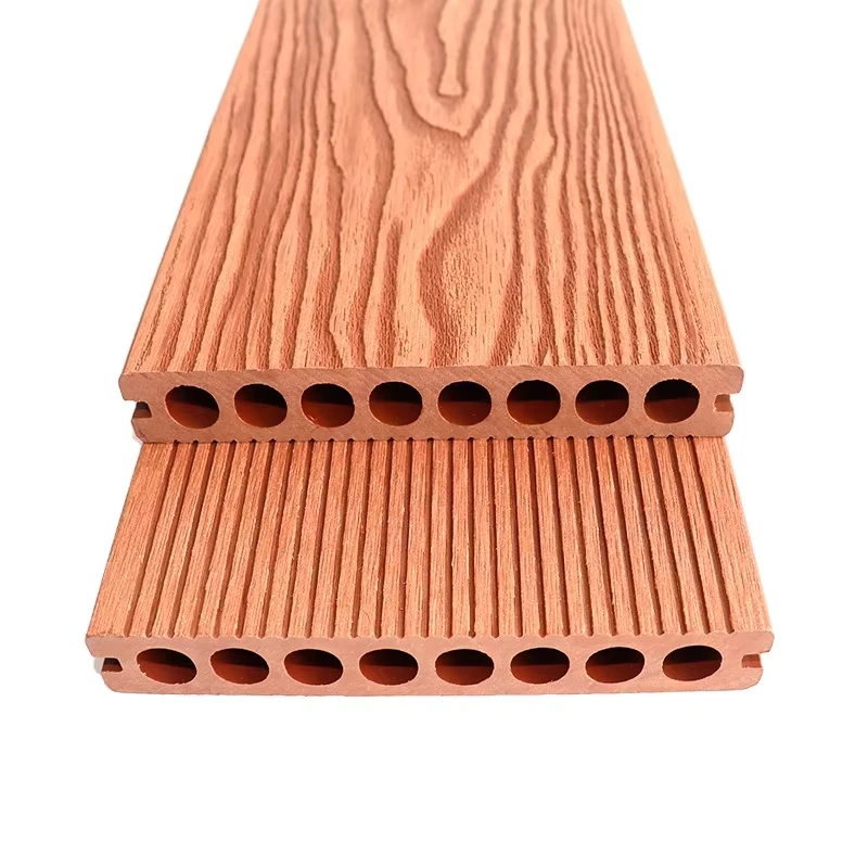 Stable & Durable Weather Resistant Outdoor Wood Grain Garden Composite Wood Decking WPC Exterior Decking Floor