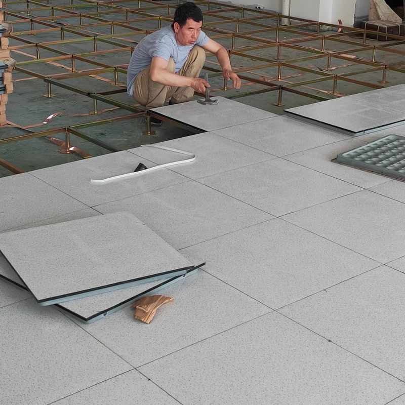 Steel Anti Static HPL PVC Covering Raised Floor Platform High Strength Data Center Server Room Access Floor