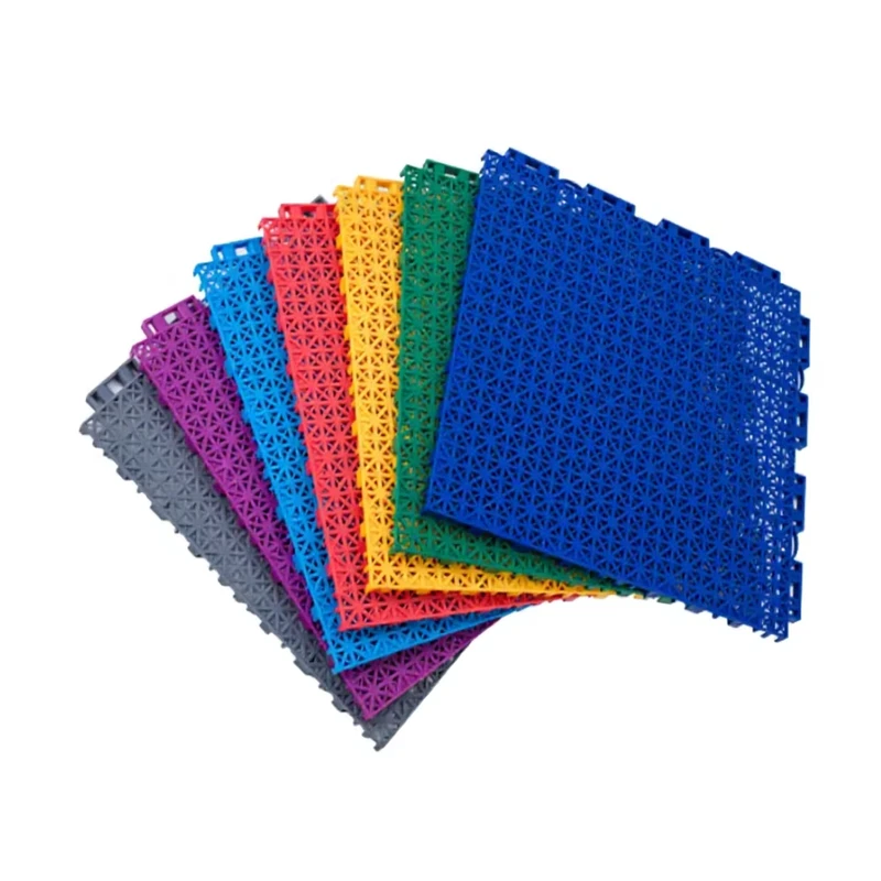 Suspended Interlocking Floor Tiles, Outdoor Plastic Mats for Basketball Court & Kindergarten, Eco-Friendly Flooring