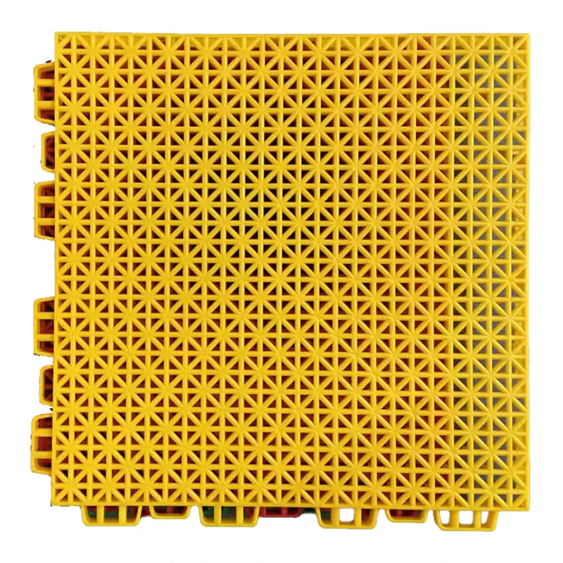 Suspended Modular Rubber Plastic Sports Flooring Interlocking Tiles Reinforced Support Structure Basketball Volleyball