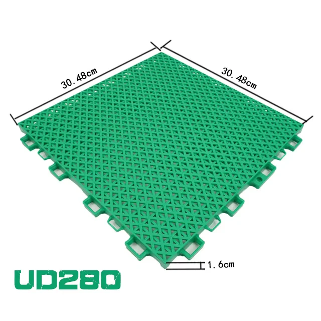 Suspended PP Plastic Flooring Rolls 1.6cm Anti Slip Waterproof Fireproof Interlocking Easy Clean Drainage 2-Year Warranty Modern