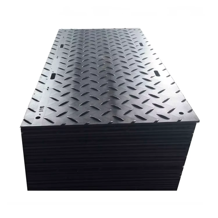 Temporary protection Mat HDPE Material 12.7mm Extruded Interlocking Heavy Duty Excavator Floor Mat